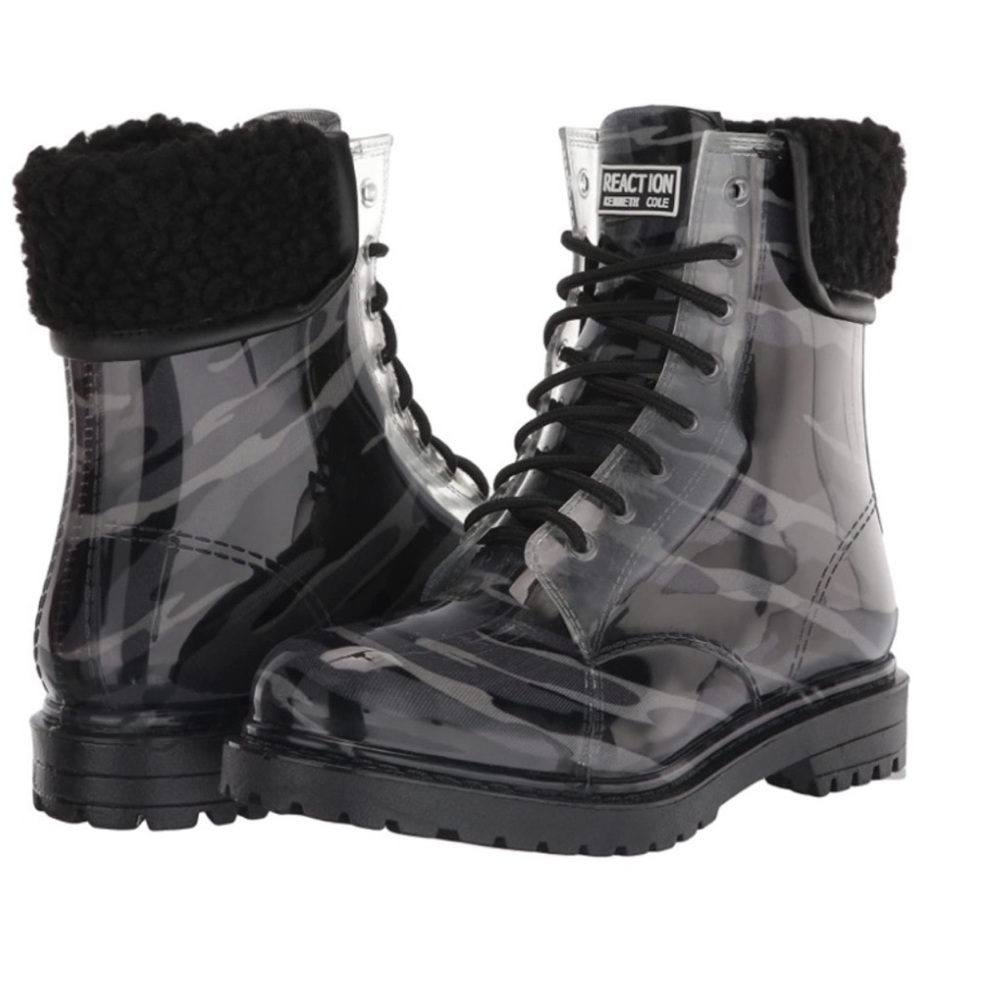 Kenneth Cole Reaction Lace Up Rain Boots Sz 7
NEW